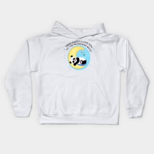 Baby Panda Boy: I love you daddy, to the moon and back Kids Hoodie